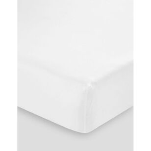 Linen House 300 Thread Count 50cm Fitted Sheet White