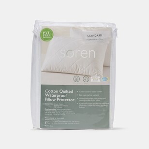 Soren Cotton Quilted Waterproof Pillow Protector Standard