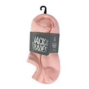 Jack Of All Trades Women's Sneaker Socks 5 Pack Peach