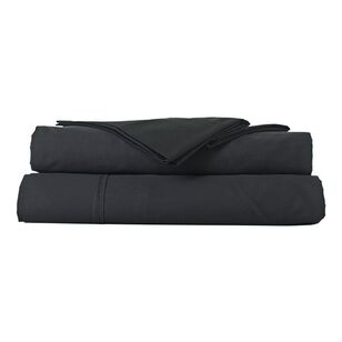 Dri Glo 400 Thread Count Cotton Sateen Sheet Set Charcoal King Bed