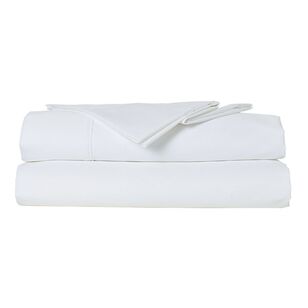 Dri Glo 400 Thread Count Cotton Sateen Sheet Set White King Bed