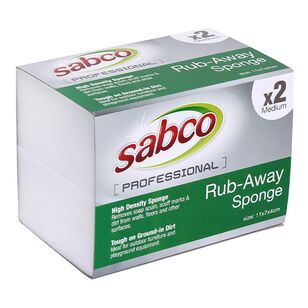 Sabco Rub-Away Sponge Medium 2 Pack