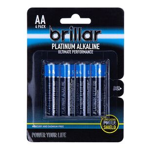 Brillar Premium Alkaline AA Batteries 4 Pack