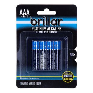 Brillar Premium Alkaline AAA Batteries 4 Pack
