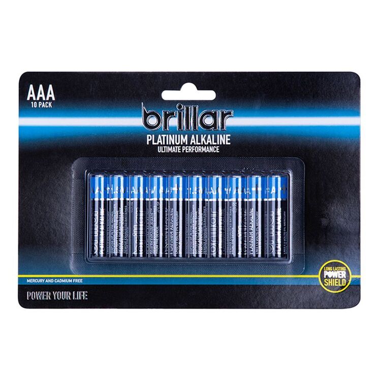 Brillar Premium Alkaline AAA Batteries 10 Pack