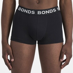 Bonds Men's Core Trunk 3 Pack Black Navy Grey