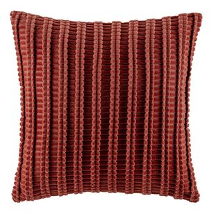 Kas Casita Pleated Velvet Cushion Rust 50 x 50 cm