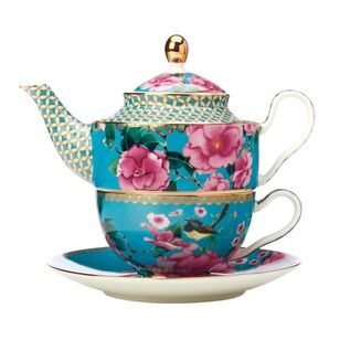 Maxwell & Williams Teas & C's Silk Road Tea for One 380 ml Teapot & Infuser Aqua