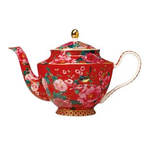 Maxwell & Williams Teas & C's Silk Road 1L Teapot & Infuser Red