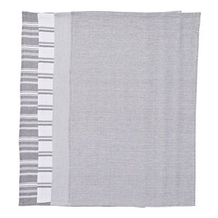 Smith & Nobel Provence 45 x 70 cm Tea Towel 4 Pack Grey