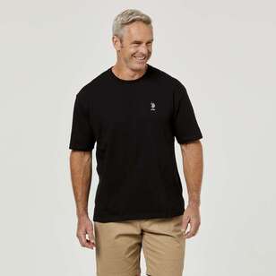 U.S. Polo Assn. Men's Basic Crew Neck T-Shirt With Medium Logo Black Small
