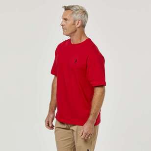 U.S. Polo Assn. Men's Basic Crew Neck T-Shirt With Medium Logo Light Red