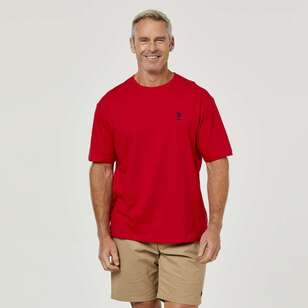 U.S. Polo Assn. Men's Basic Crew Neck T-Shirt With Medium Logo Light Red