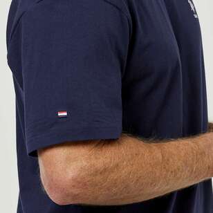 U.S. Polo Assn. Men's Basic Crew Neck T-Shirt With Medium Logo Navy Small