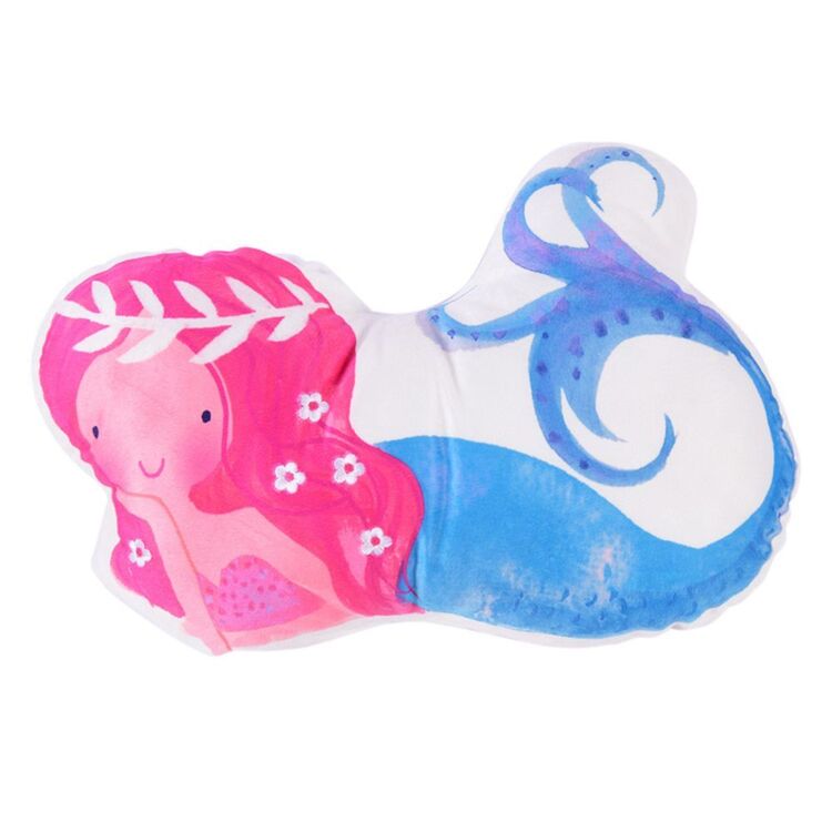 Happy Kids Mermaid Novelty Throw With Cushion 40x34cm Multicoloured