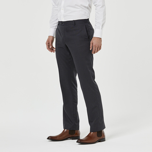 Van Heusen Men's Tailored Fit Nailhead 2091 Business Trouser Charcoal