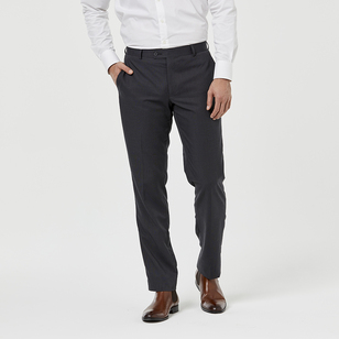 Van Heusen Men's Tailored Fit Nailhead 2091 Business Trouser Charcoal