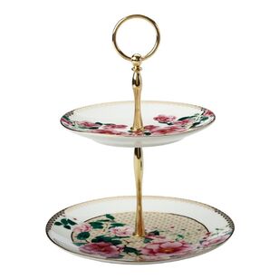 Maxwell & Williams Teas & C's Silk Road 2 Tiered Cake Stand White