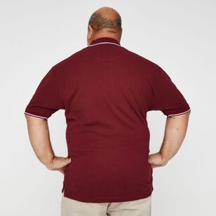 U.S. Polo Assn. Men's Big Short Sleeve Polo With Tipping Wine