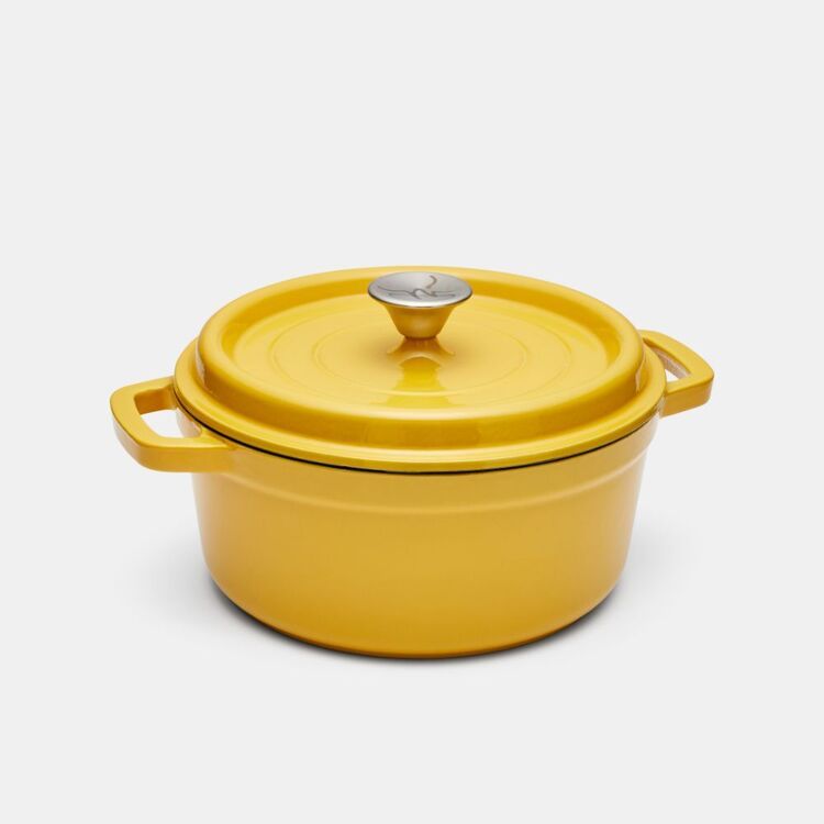 S&N By Miguel Artisan Cast Iron Casserole Yellow 24cm/3.3L