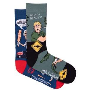 Mitch Dowd Men's Oz Legends Sock 2 Pack Multicoloured 8 - 13