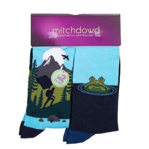 Mitch Dowd Men's Outdoor Sock 2 Pack Blue 8 - 13