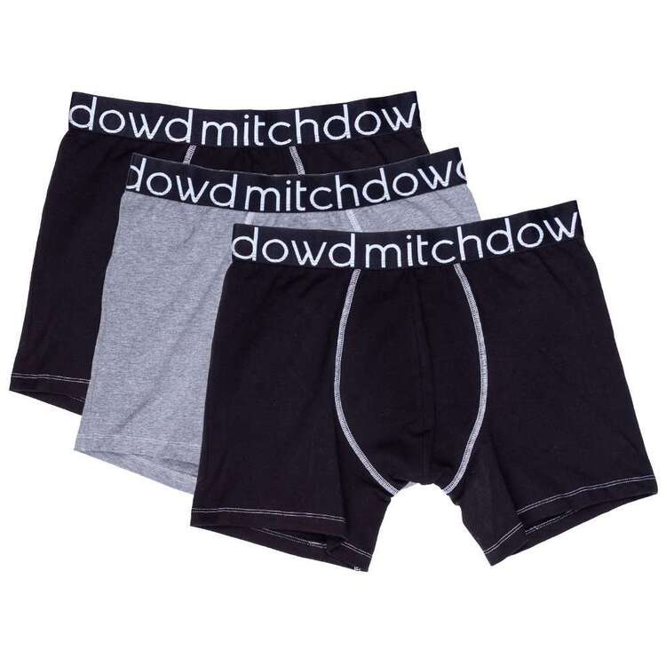 Mitch Dowd Men's Room to Move Trunks 3 Pack Black Grey