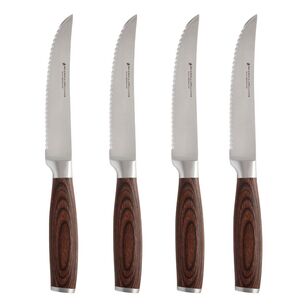 Maxwell & Williams Stanton 4-Piece Steak Knife Set Wood