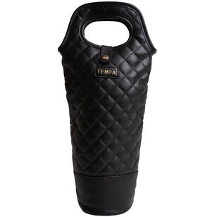 Tempa Quilted Insulated Single Wine Bag Black