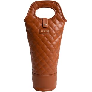 Tempa Quilted Insulated Single Wine Bag Brown