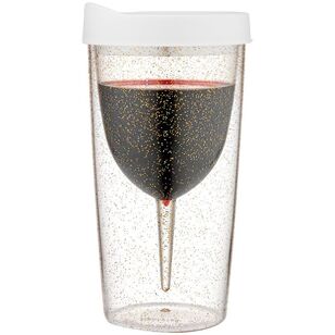 Porta-Vino Glitter Wine Tumbler