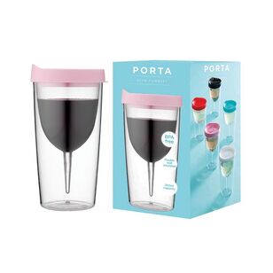Porta Portables Clear Pink Wine Vino Tumbler