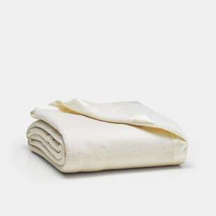 Elysian Australian Wool Blanket Queen Bed Cream 220 x 240 cm