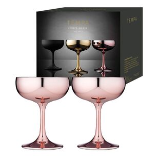 Tempa Aurora Coupe Glass 2 Pack Rose