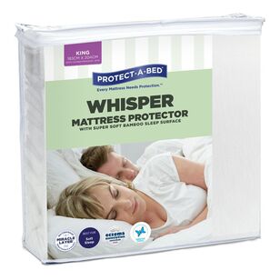 Protect-A-Bed Whisper Bamboo Jersey Fitted Mattress Protector White