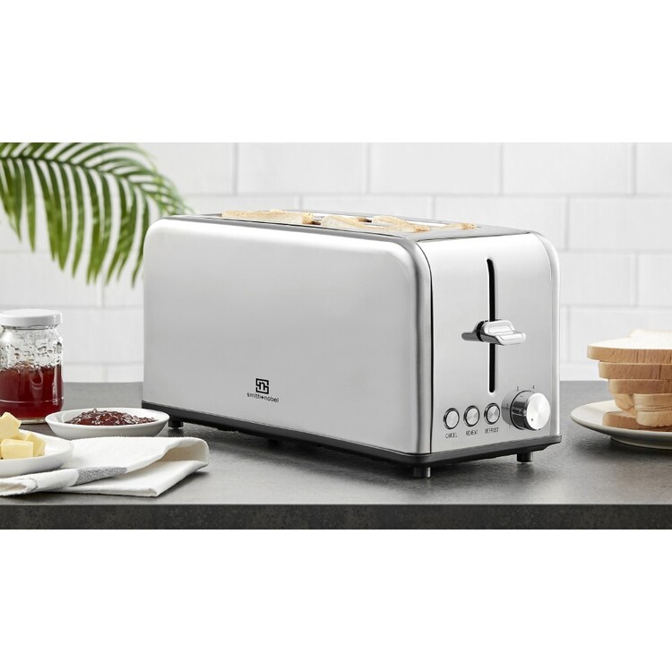 Smith + Nobel Stainless Steel Long 4 Slice Toaster With Anti-Jam ...