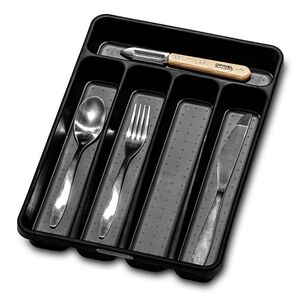 Madesmart Mini 5 Compartment Cutlery Tray Carbon