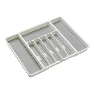 Madesmart Expandable Cutlery Tray White