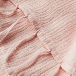 Mozi Moggs Cotton Throw Shell Pink 130 x 170 cm