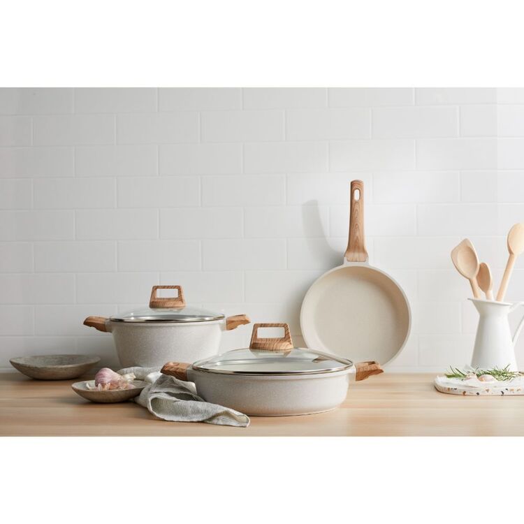 Smith + Nobel White Granite Plus 3Piece Cookware Set