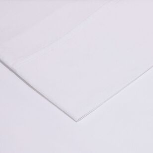 Chyka Home 300 TC Washed Cotton Percale Sheet Set White