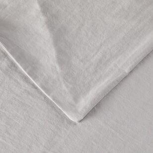 Chyka Home 300 TC Washed Cotton Percale 2 Pack European Pillowcase Grey European