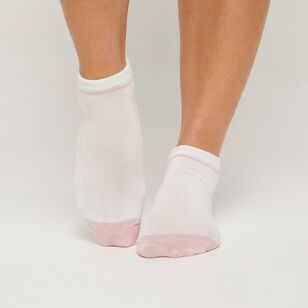 Sash & Rose Women's Bamboo Ankle Sock 3 Pack Pink