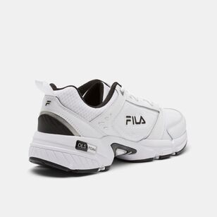 FILA Men's Memory Decimus 8 Sneaker White, Silver & Black