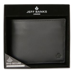 Jeff Banks Men's Coin Purse Wallet Black