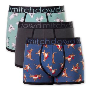Mitch Dowd Men's Moody Koala Trunk 3 Pack Multicoloured & Blue