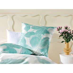 Linen House Patrizia Cotton European Pillowcase Turquoise European