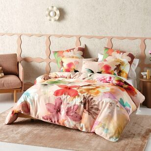 Linen House Reggiani Cotton Sateen Quilt Cover Set Pink