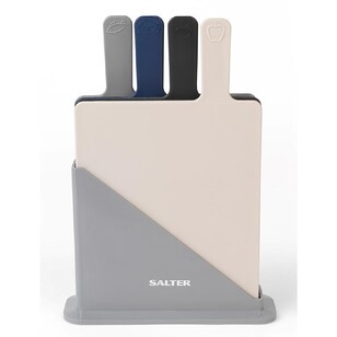 Salter 4-Piece Chop Board Set With Stand