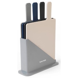 Salter 4-Piece Chop Board Set With Stand